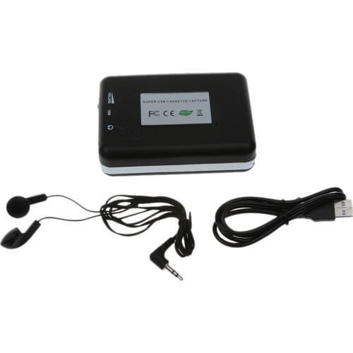 Tape to Mp3 Convert PC USB Cassette Capture Player with USB Headphones Software CD