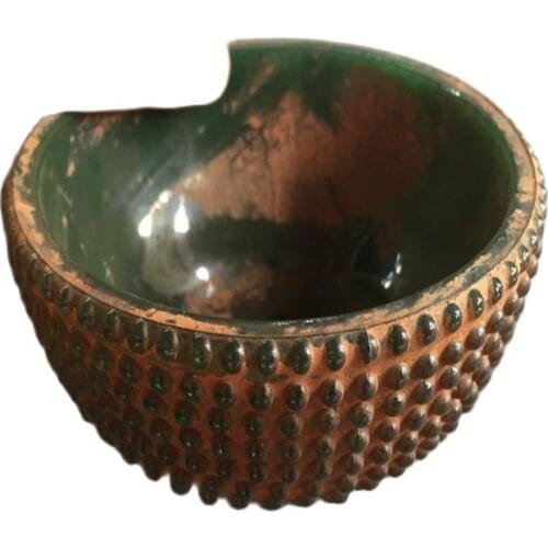 Chinese Old Objects Jade Bowl Ornaments Sculpture From The Countryside