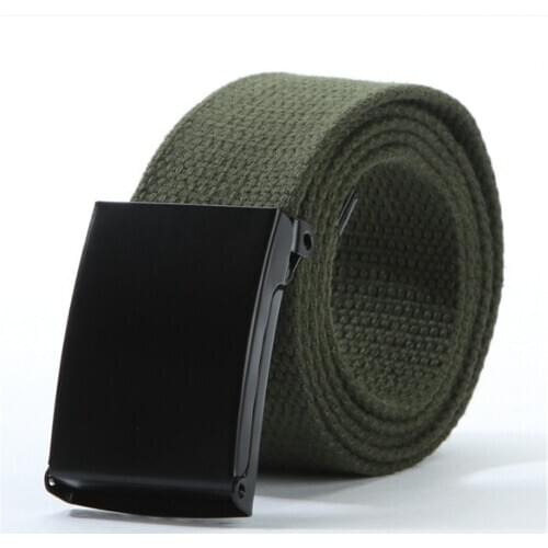 Fashion Casual Mens Plain Webbing Waist Belt Casual Unisex Solid Color Knitted Canvas Belt