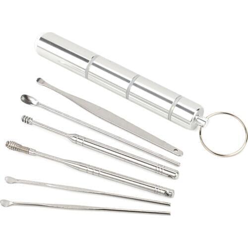 Ear Wax Pickers set Stainless Steel Earpick Wax Remover Curette Ear Pick Cleaner Ear Cleaner Spoon Care Ear Clean Tool