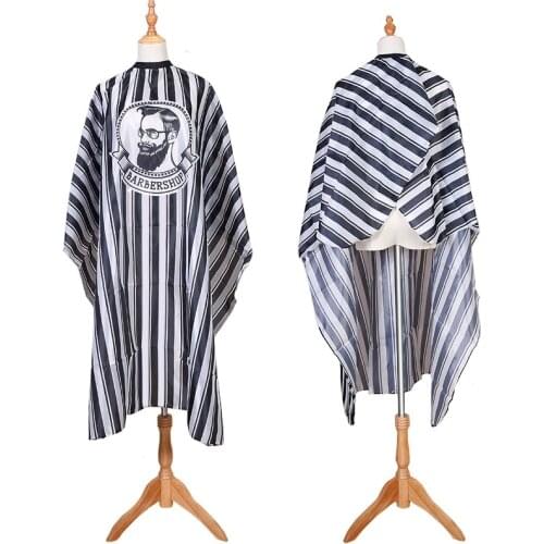 140*160cm Hair Cut Cape Antistatic Hairdresser ApronFabric Stripe Color Printing Pattern Non-Stick Hair Comfortable Hair Salon