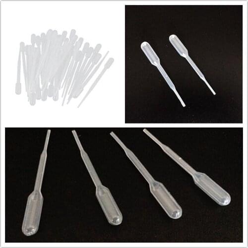 New 100PCS 0.2ml Graduated Transfer Pipettes Eye Dropper Set for School Lab Supplies