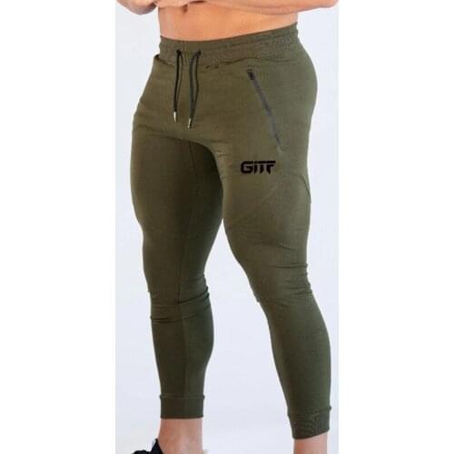 2019 New Mens cotton Sweatpants Joggers Autumn Winter Man Gyms Fitness Bodybuilding Workout Trousers Men Casual Pencil Pants