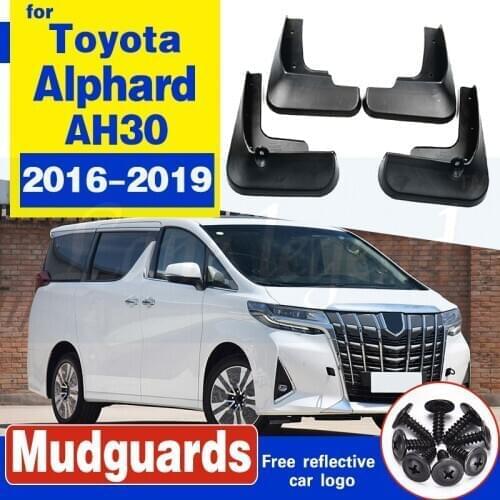 Front Rear Car Mudflap for Toyota Alphard AH30 2016~2019 Fender Mud Guard Flap Splash Flaps Mudguards Accessories 2017 2018