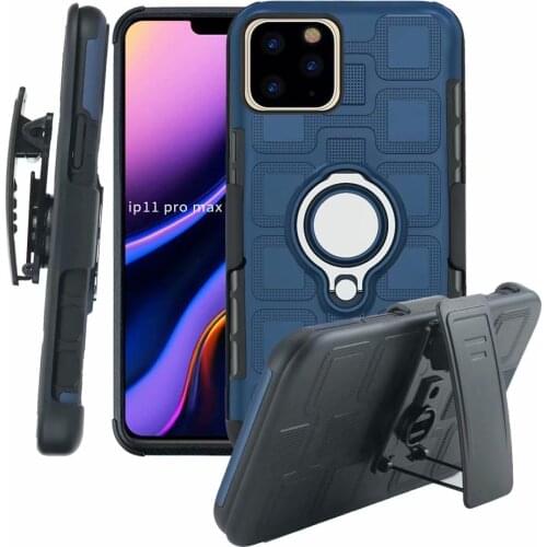 Shockproof Phone Case for iPhone 11 Pro Max X Xr Xs Max Magnetic Finger Ring Stand Holder Case for iPhone 6 6S 7 8 Plus Cover