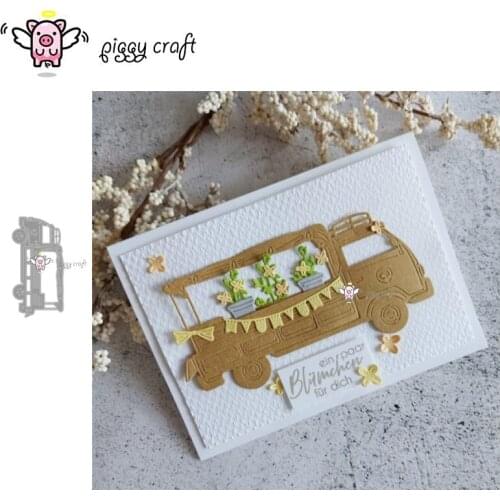 Piggy Craft metal cutting dies cut die mold Truck car Scrapbook paper craft knife mould blade punch stencils dies