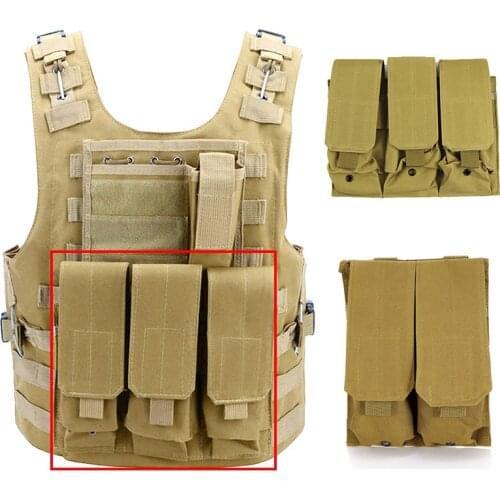 Tactical Molle Double Triple Magazine Pouch for M4 M14 M16 AK AR15 AK47 7.62 5.56mm Airsoft Mag Holster Hunting Military Bag