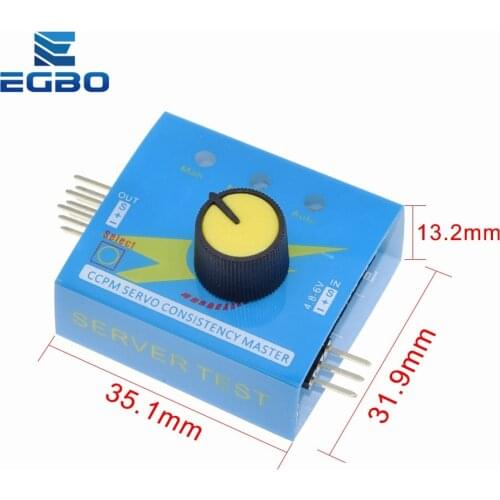 Servo Tester Gear Test CCPM Consistency Master Checker 3CH 4.8-6V with Indicator Light