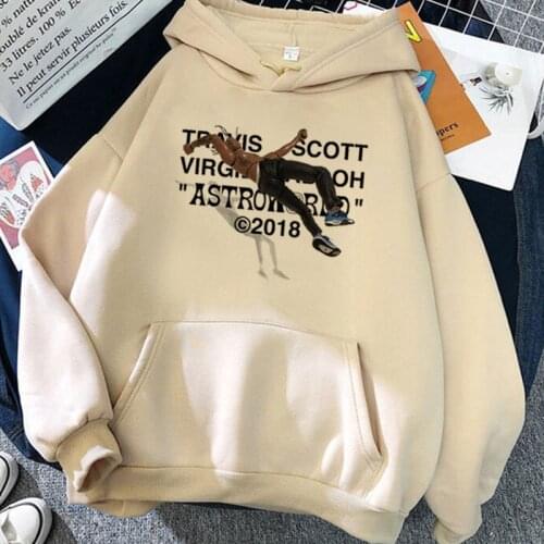 Off White Travis Scott Hoodie Men Hip Hop Streetwear Cartoon Letter Fashion High Quality Full Sleeve Unisex Hooded Sweatshirt