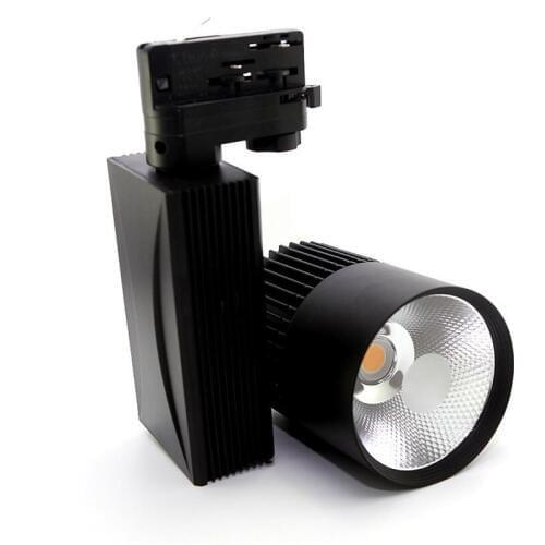 High Power 40W COB LED Track Light 2 Wires 3 Wires 4 Wires 3phase 40W LED Rail Spot Light Dimmable LED Track Lamps Free Shipping