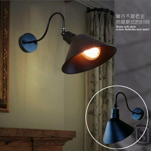 Loft mirror light light wood corridor bedroom bedside wall lights for home home deco