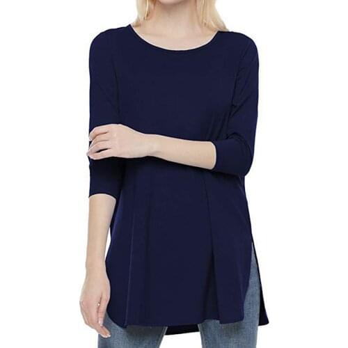 Women Autumn Long Sleeve Blouse Slim Fit Tees Ladies O-Neck Autumn Casual Elegant Tops Blouses Women Clothes