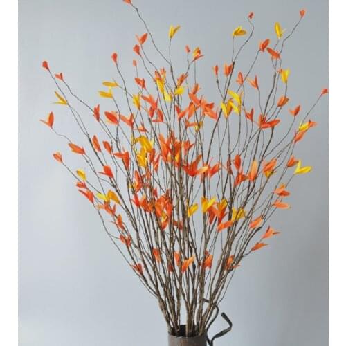 1pcs Artificial Tree Branch Simulated Autumn Deadwood Fake Maple Leaf Artificial Dry Tree Branch Home Decors