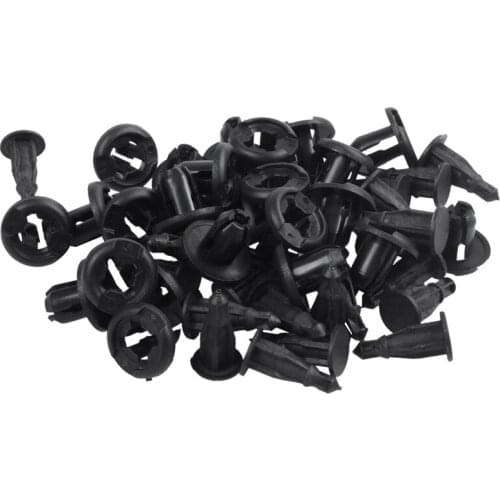 25 Pcs Plastic Push in Car Bumper Fender Door Rivets Clip 10mm Hole
