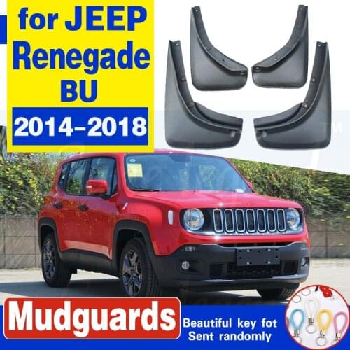 4Pcs/Set Car Mudflaps Splash Guards Mud Flap Mudguards Fender For Jeep Renegade BU 2014-2018 Car Styling Accessories