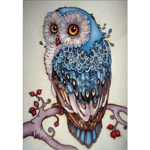 Round full diamond cartoon animal 5D diamond painting owl DIY diamond embroidery kit home decoration gift