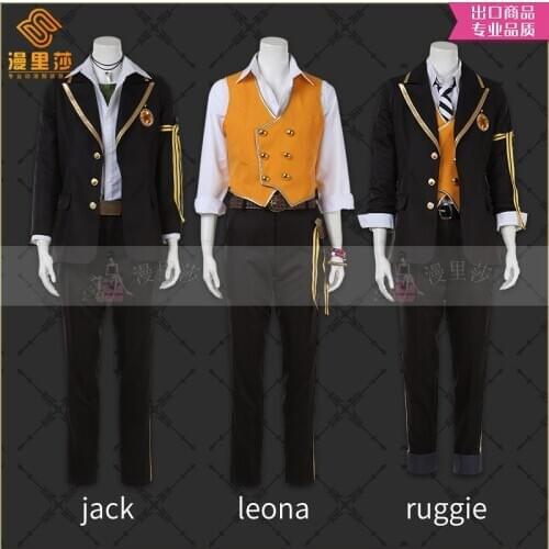 Anime Twisted Wonderland Savanaclaw Jack Leona Ruggie School Uniforms Cosplay Costume Halloween Dress Costume Made H