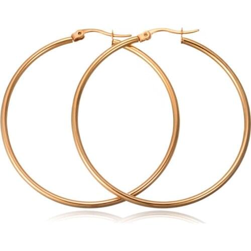 Big Hoops Earrings Fpr Women Statement Stainless Steel Piercing Circle Earrings Hip Hop Gold Earrings Fashion Jewelry Wholesale