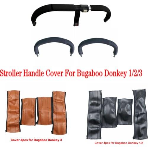 Pram Armrests Covers For Bugaboo Donkey 1 2 3 Stroller Pu Leather Protective Case Handle Bumber Covers Strollers Accessories