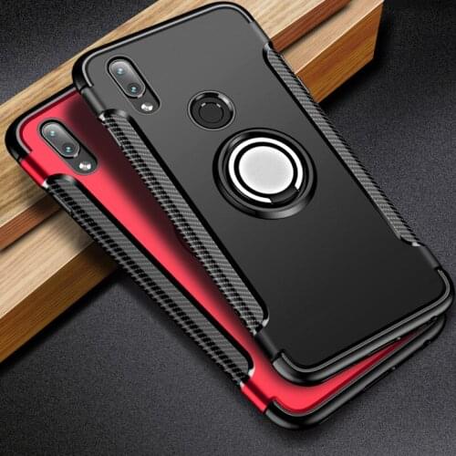 Armor Case For Huawei P9 Lite 2017 P8 P10 P20 P30 Pro Case Cover Nova 3i 2 2i 2S 3 4 5 5i Y9 2019 Cases Car Holder Ring Bumper