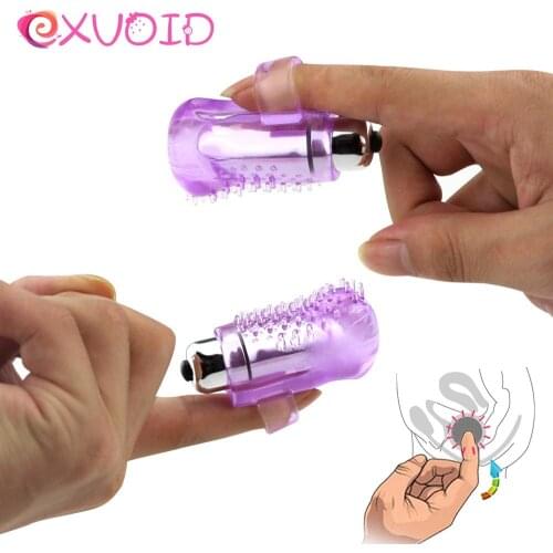 EXVOID G-spot Massager Finger Vibrator Silicone Sex Toys for Women Lesbian Clitoris Stimulator Bullet Vibrators for Woman