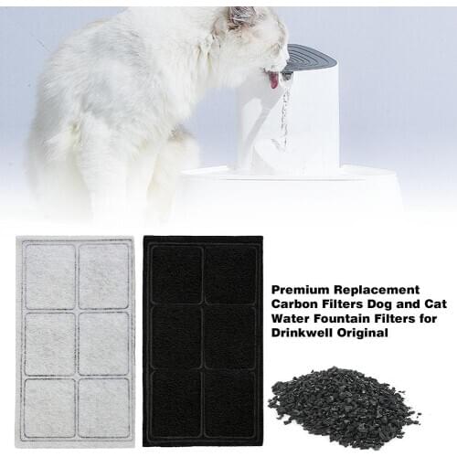 2pcs Replaced Activated Carbon Filter Cat Water Drinking Fountain Replacement Accessories For Drinkwell Pet Water Dispenser