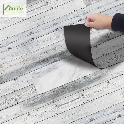 Funlife® 20x300cm Gray Wood Grain Ground Sticker Anti-slip Self-adhesive Floor Sticker for Bedroom Bathroom Kitchen Home Decor