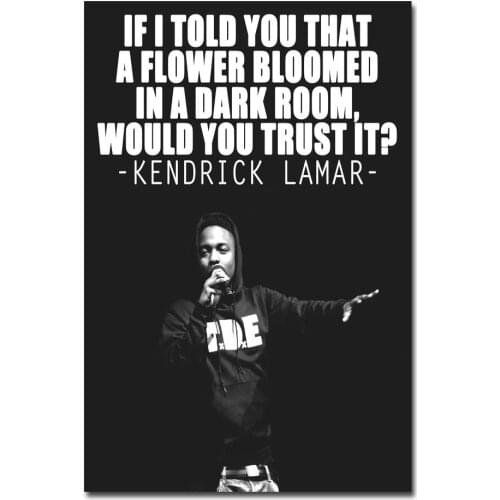 Hot Kendrick Lamar Hip Hop Rapist Music-Silk Art Poster Wall Sicker Decoration Gift