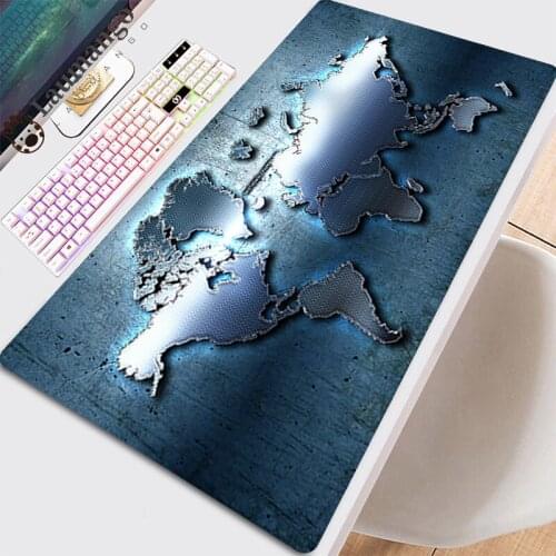 Mouse Gamer Mause Pad Mousepad Desk For Office Gaming Accessories Table Pads Cabinet Large Computer Extended Mat World Map Pads