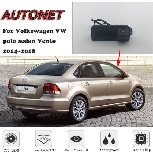 AUTONET Backup Rear View camera For Volkswagen VW polo sedan Vento 2016 2017 2018 Trunk Handle Camera parking HD night visioin