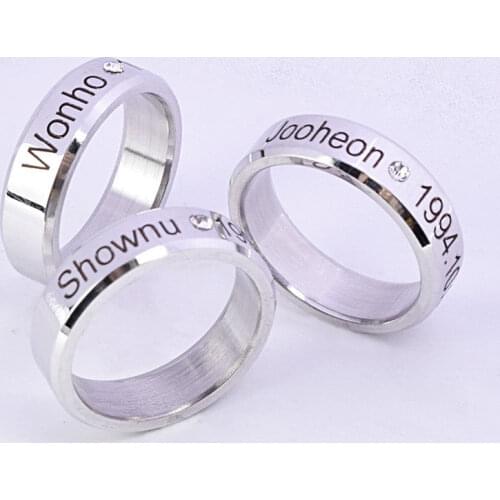 KPOP MONSTA X Ring Finger Rings for Women and Men Shownu Monsta X Accessories 2010