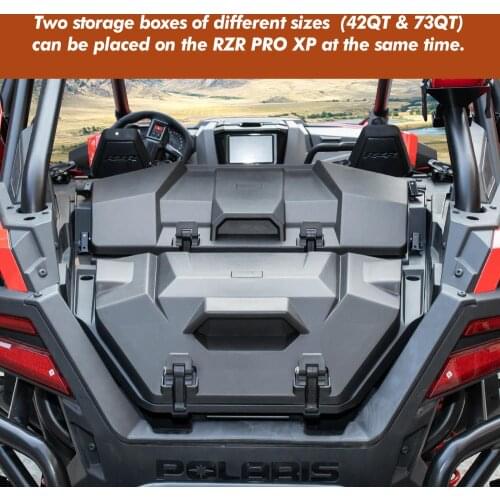 Storage Rear Cargo Box 73 QT RZR PRO XP UTV 2020 2021 for Polaris RZR PRO XP / XP 4 Black High Quality Polypropylene