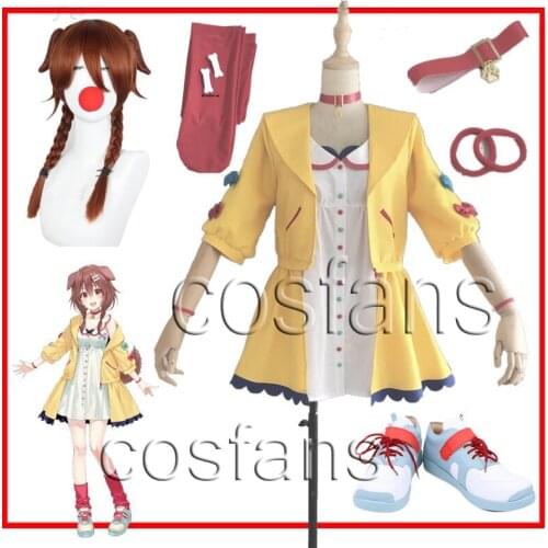 VTuber Inugami Korone Cosplay Costume Women Cute Uniforms Halloween Carnival YouTuber Suit Fancy Anime Outfits Custom Made