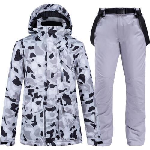 -30 Men and Women Ski Suit Sets Snowboarding Clothing Snow Costumes Winter Outdoor Sports Outfit Waterproof Wear Jackets+Pants