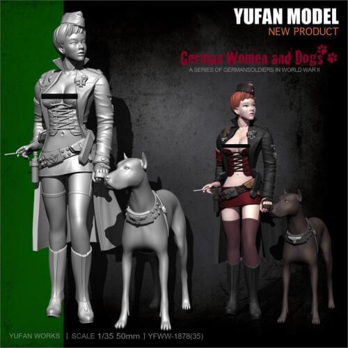 YuFan Model and sail original 1/35 World War II female officer Resin soldier YFWW35-1878 KNL Hobby