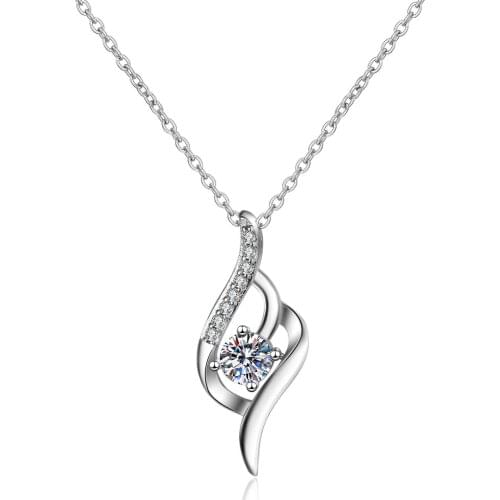 Fashion S925 Silver Angel Zircon Clavicle Necklace Female Simple Personality Pendant For Women Jewelry
