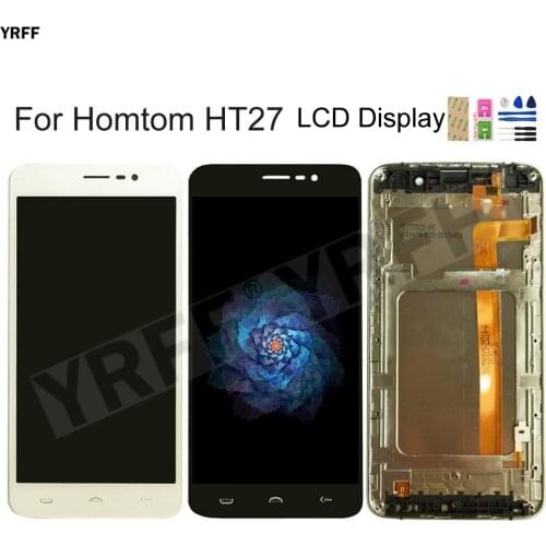 HT27 With Frame LCD Screens For Homtom HT27 LCD Display Touch Screen Digitizer Assembly Panel Sensor Phone Repair Sets
