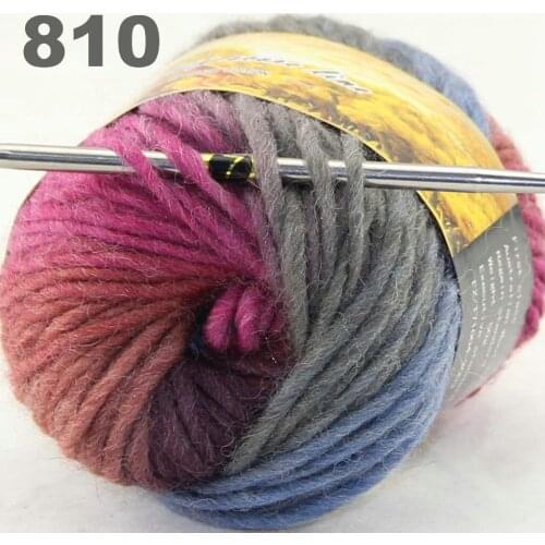 Lot of 1 skeins x 50g Chunky Hand Coarse Knitting Scores wool yarn Burgundy Rust Blue Moss 810