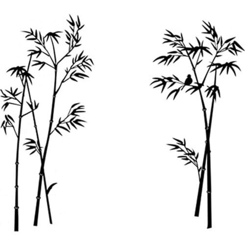 23.62 X 35.94 Inch The New Black Bamboo Sitting Room Bedroom Home Decoration Wall Stickers In The Wall To Stick on The Wall
