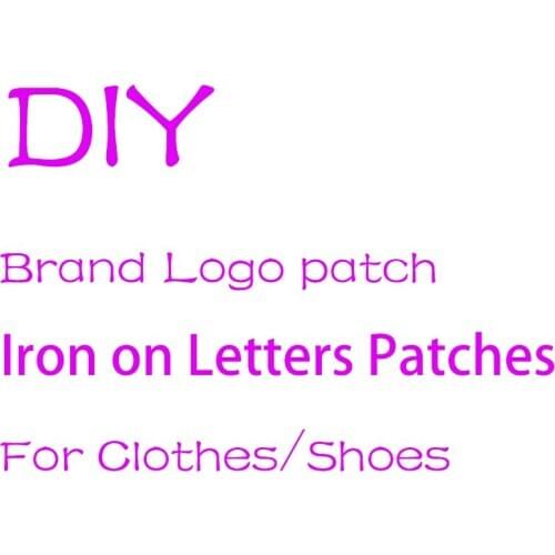Iron on Brand Logo Letters Patches for Clothes Jackets DIY T-shirt Hats Badge Applique Heat Transfer Vinyl Thermo Stickers