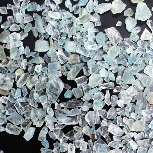 100g Natural Blue Aquamarine Chips Raw Crushed Semi-precious Stone Gems Healing Specimen Minerals Crystal Decoration Aquarium