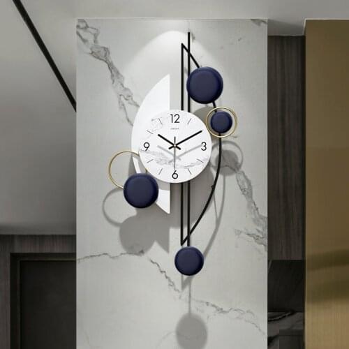 Nordic Wrought Iron Wall Clock Wall Hanging Ornaments Home Livingroom Wall Sticker Decoration Porch Hotel Club Wall Mural Crafts