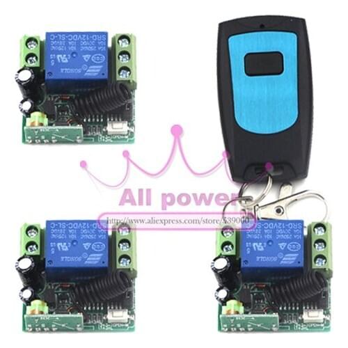 New DC 12v 10A relay 1CH channel wireless RF Remote Control Switch Transmitter and Receiver for Wireless system