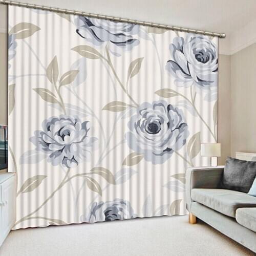 New Product 3D Luxury Blackout Curtains Lifelike Advanced 3D Window Curtains Bedroom Living Room Drapes Cortinas De Sala CL-104
