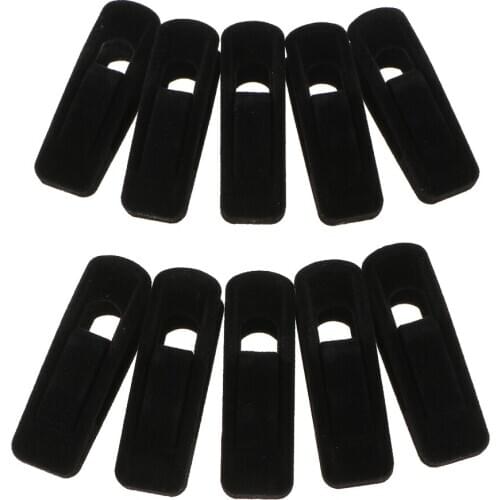 10pcs Velvet Anti-slip Flocked Clothes Clips Clothespins Clothing Clamps Pants Hangers Photo Paper Pegs Strong Pinch Grip