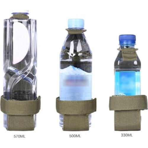 Durable Tactical Hiking Camping Molle Kettle Water Bottle Holder Belt Carrier Pouch Outdoor Nylon Bag Travel Cycling Climbing