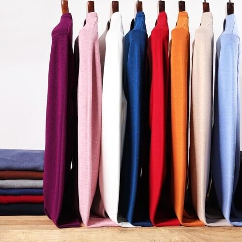 New Men Knitted Pullover Cashmere Sweater Casual Business Mock Neck Soft Comfortable Slim fit Sweaters Brand Clothes,GA739