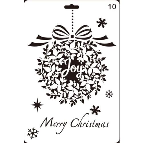 Christmas Layering Stencils for Diy scrapbook/photo album Decorative Embossing coloring,painting stencil,home decor