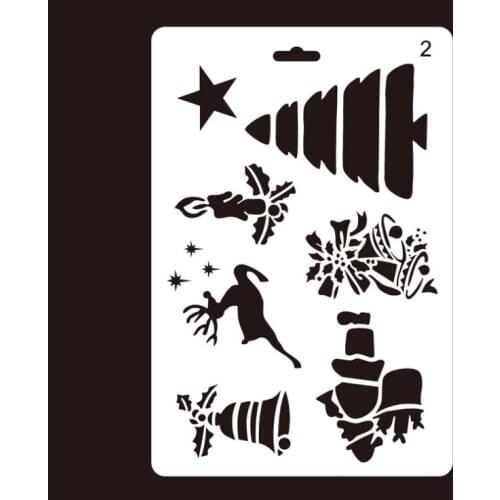 Christmas Layering Stencils Painting template graffiti hand copied board hollowed out photo album graphic spray Painting tool