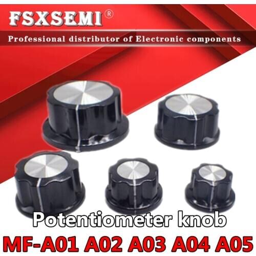 10pcs MF-A01/A02/A03/A04/A05 Potentiometer knob bakelite potentiometer potentiometer knob cap diameter,inner bore:6mm
